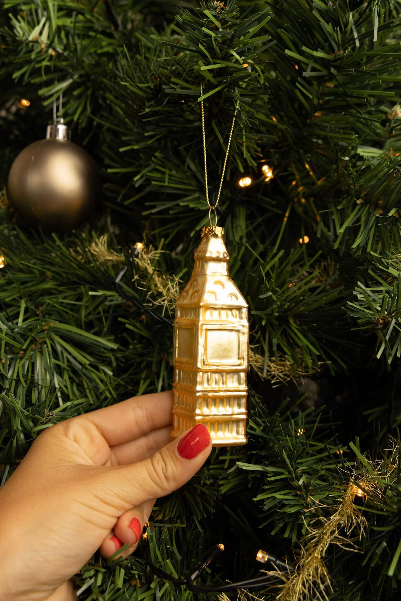 WEIHNACHTSKUGEL Big Ben 12 cm - Goldfarben, Glas (3/12/1cm)