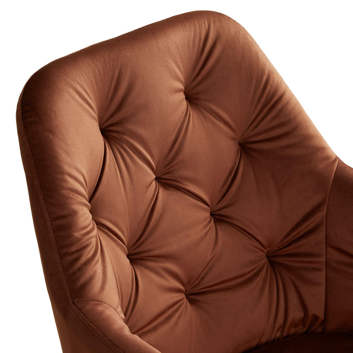 ARMLEHNSTUHL in Stahl Samt Braun - Braun, Textil (59/89/63cm) - Homestyle4u