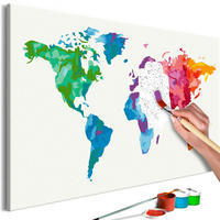 MALEN NACH ZAHLEN 50/40 cm - Multicolor, Textil (1.4/40cm) - KUNSTLOFT