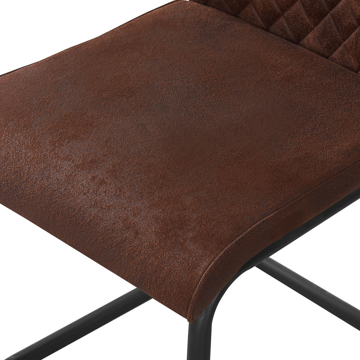 SCHWINGSTUHL THEO Braun 4 Stück - Braun, Textil/Metall (44/98/58cm) - B&D Home