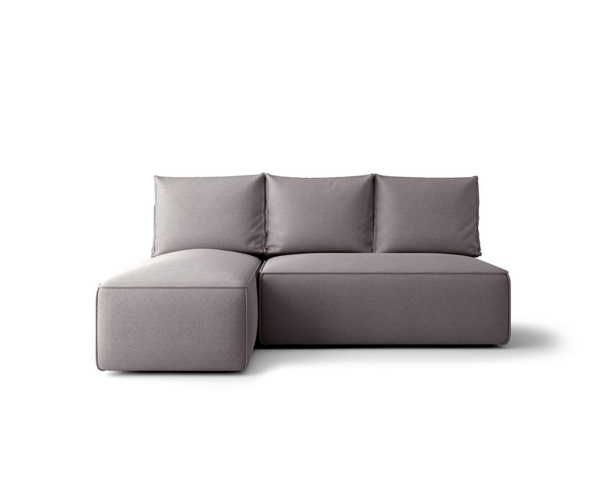 ECKSOFA mit Schlaffunktion SAVIO MINI Curio 83 Links - Grau, Textil (200/140cm) - Bedante