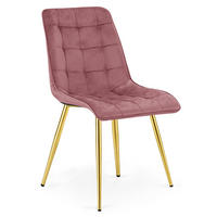 STUHL Dunkelrosa 49x60 cm SPLIT Samtbezug - Dunkelrosa, Metall (49/56/60cm)