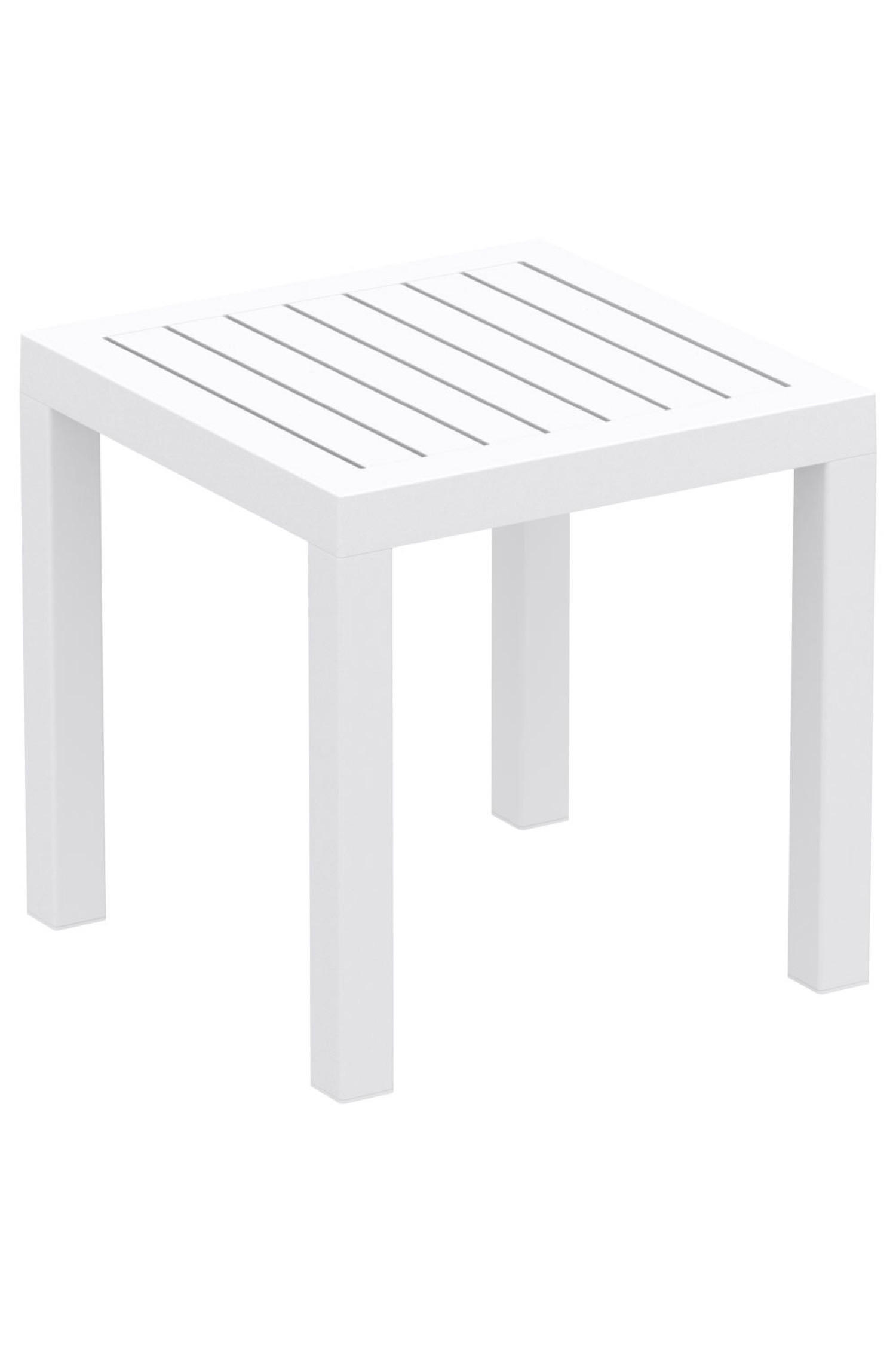 TPFGarden Gartentisch/Beistelltisch Weiß 45x45x45 cm