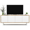 TV-SCHRANK Apollo2 Eiche wotan Weiß Matt 150/53/35 cm - Weiß, Holzwerkstoff/Metall (150/53/35cm) - Meble Lindner