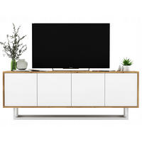 TV-SCHRANK Apollo2 Eiche wotan Weiß Matt 150/53/35 cm - Weiß, Holzwerkstoff/Metall (150/53/35cm) - Meble Lindner