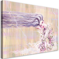 WANDBILD eine frau mit langen haaren - Beige, Textil (60/40cm) - Feeby