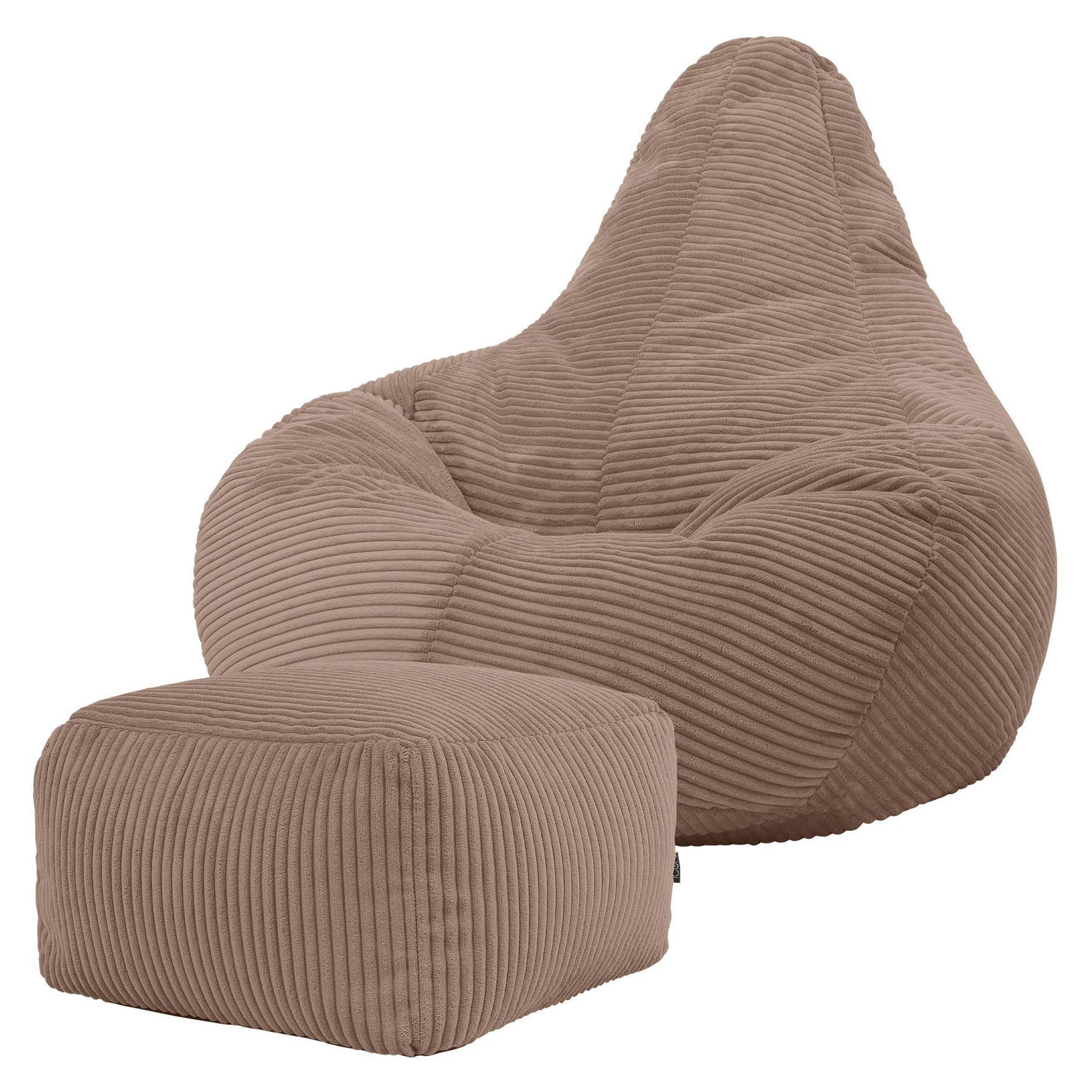 SITZSACK Dalton mit Hocker - Mokka, Textil (90/73/84cm) - icon