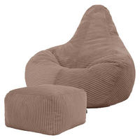 SITZSACK Dalton mit Hocker - Mokka, Textil (90/73/84cm) - icon