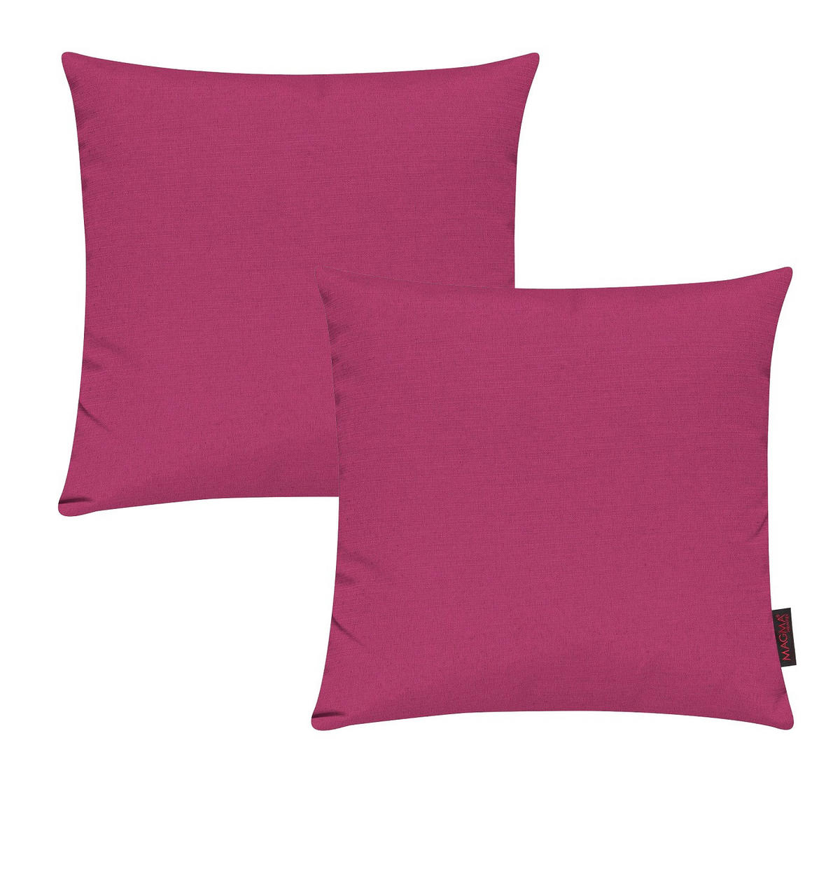 KISSENHÜLLE 2er Set Fino uni 50/50 cm - Pink, Textil (50/50cm) - Magma Heimtexx