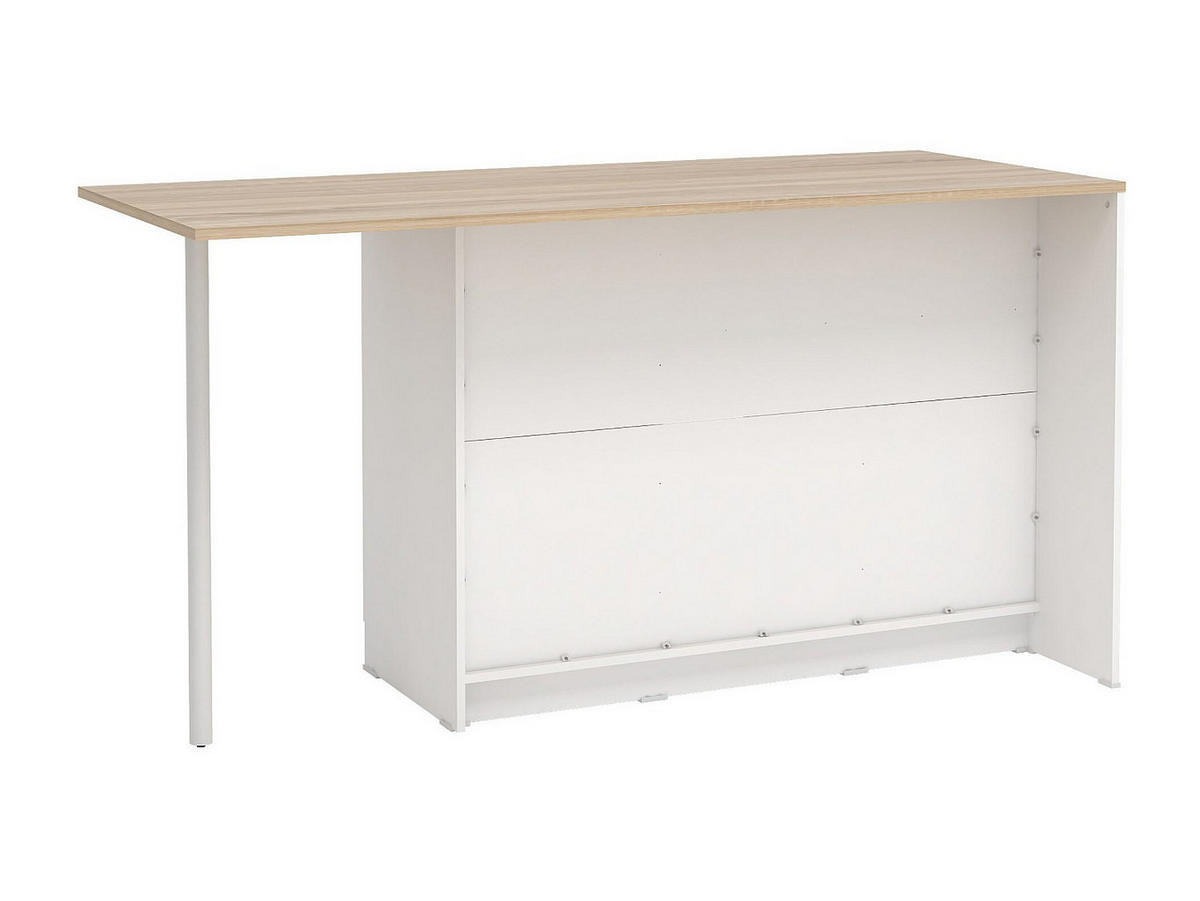 KÜCHENINSEL - 4 Personen - holz - naturfarben hell, weiß Tunori - Weiß, Holz (169.8/90.5/70cm) - Vente-Unique