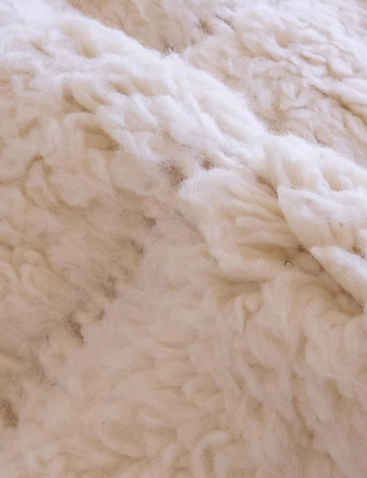 BERBERTEPPICH aus reiner Wolle 177x 262 cm - Weiß, Naturmaterialien (177/262cm) - AFK Living