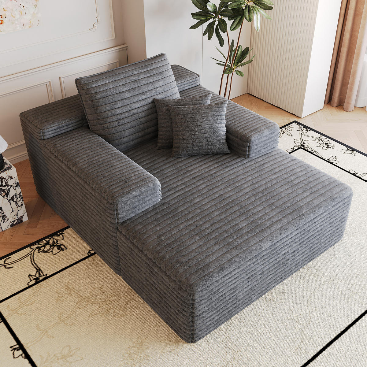 SCHLAFSOFA DE-34763 mit tiefer Sitzfläche Dunkelgrau - Dunkelgrau, Textil (159/60/115cm) - ComfortXL