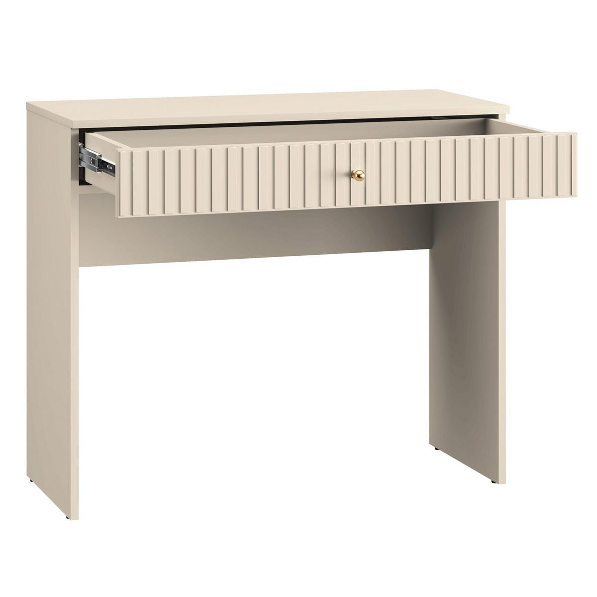 SCHMINKTISCH Caletto Beige 92 cm - Beige/Goldfarben, Holzwerkstoff/Metall (40/91.6/78cm) - Selsey