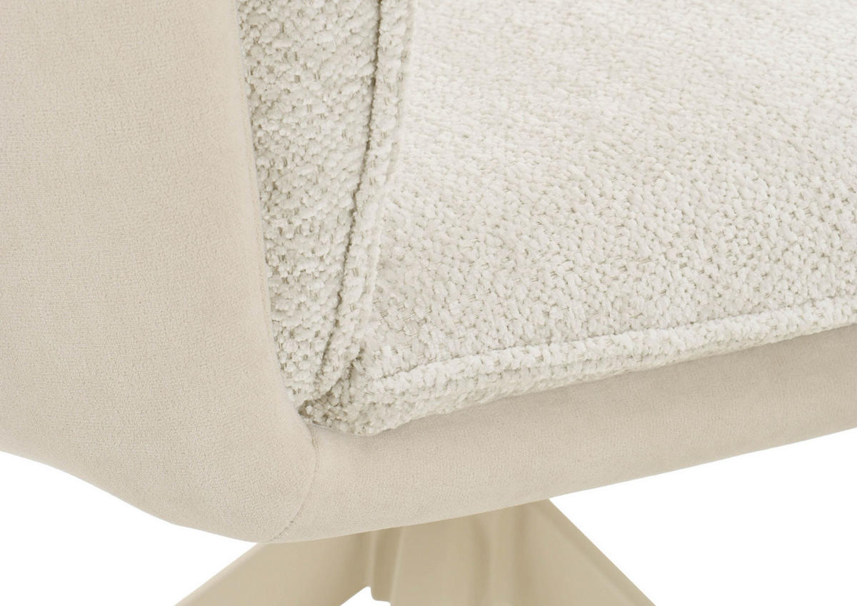 STUHL 100% Polyester 47 x 61 x 88 cm beige POLSTERSTÜHLE #01 - Beige, Kunststoff (47/88/61cm) - Massivmoebel24