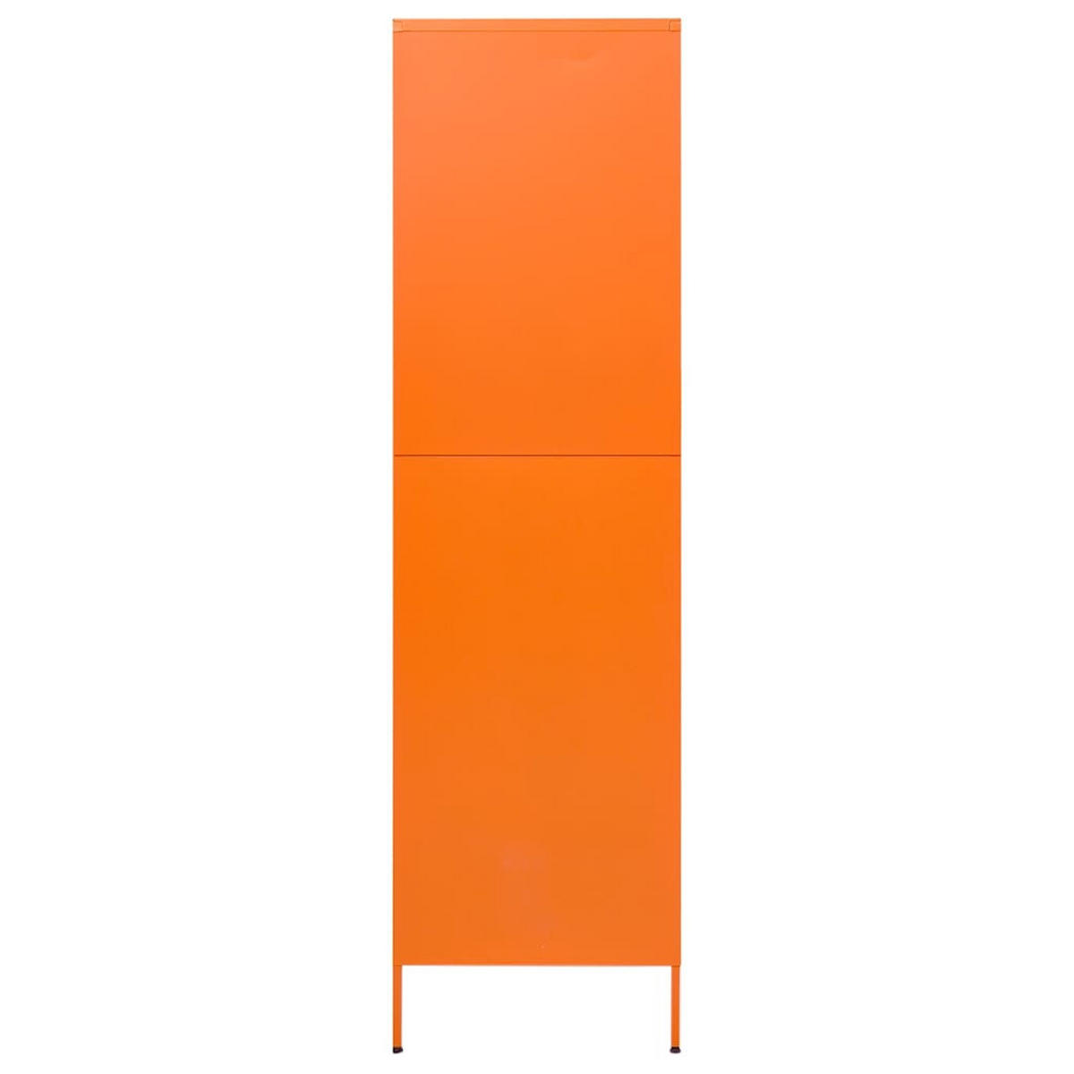 KLEIDERSCHRANK 2-Türig mit 4 verstellbaren Fächern 90/50/180 cm aus Stahl Orange - Orange, Holz/Metall (90/180/50cm) - vidaXL