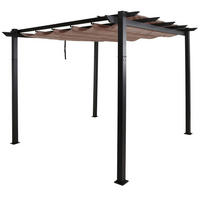PERGOLA Aluminium 3x3m Taupe - Taupe, Metall (300/240/300cm) - BERLINLODGE