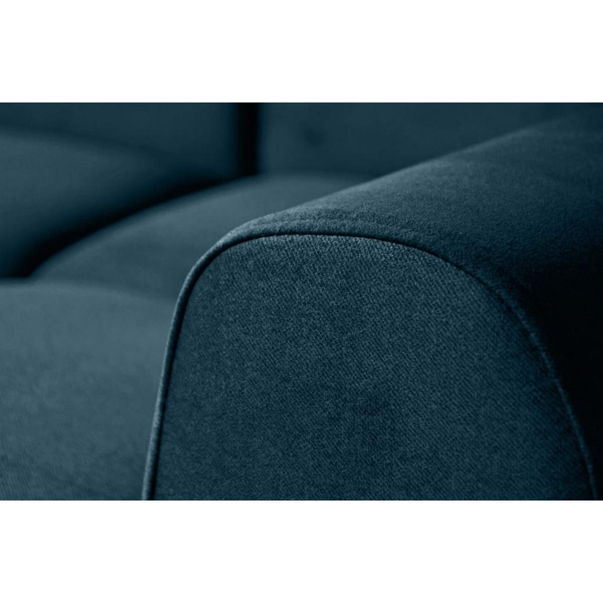 WOHNLANDSCHAFT Gomez U mit Schlaffunktion dunkelblau links - Dunkelgrau, Textil (330/102/195cm) - Beautysofa