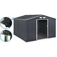 METALL-GARTENHAUS vegas Grau - Grau, Metall (330/210/372cm) - Habitat Garten