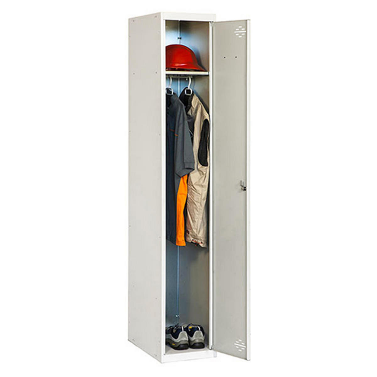 SPIND Amego 1 Abteil HxBxT 180 x 30 x 50 cm Abteilbreite 30 cm - Hellgrau, Metall (30/180/50cm) - PROREGAL