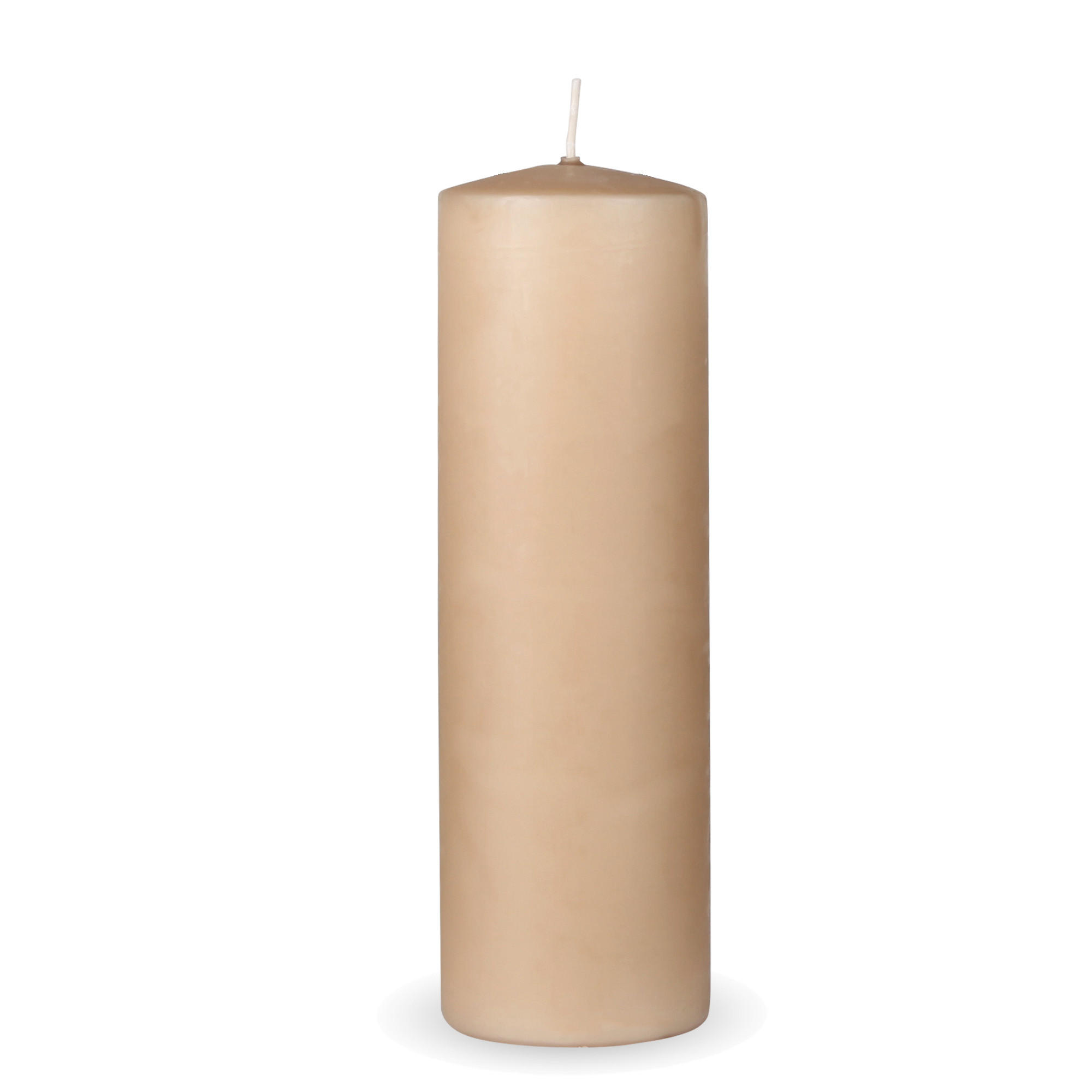 STUMPENKERZEN "Beige", Größe Ø7cm x Höhe: 20 cm - Beige, Naturmaterialien (7/20cm) - HS Candle