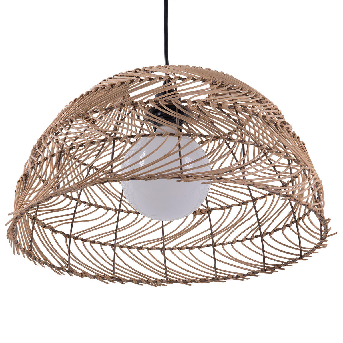 HÄNGELEUCHTE Selenge 40/40/163 cm - Beige, Naturmaterialen (40/40/163cm) - Beliani