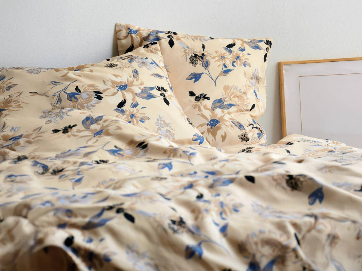 BETTWÄSCHE History Bloom beige 135/200 cm Bio-Baumwolle - Beige, Textil (135/200cm) - Södahl