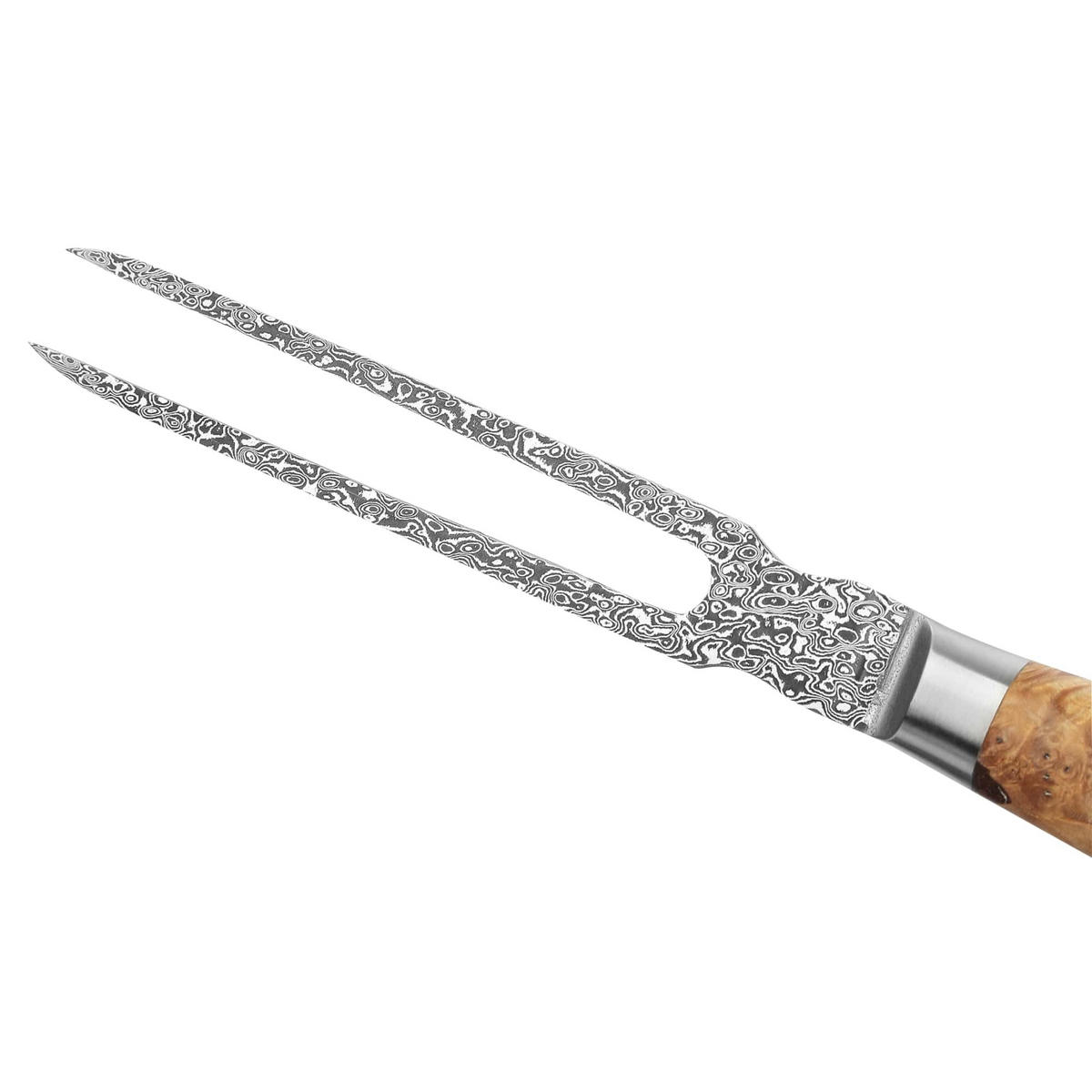 TRANCHIER-SET 2-TEILIG 17–18 cm - Birkefarben, Holz/Metall (31cm) - Zayiko