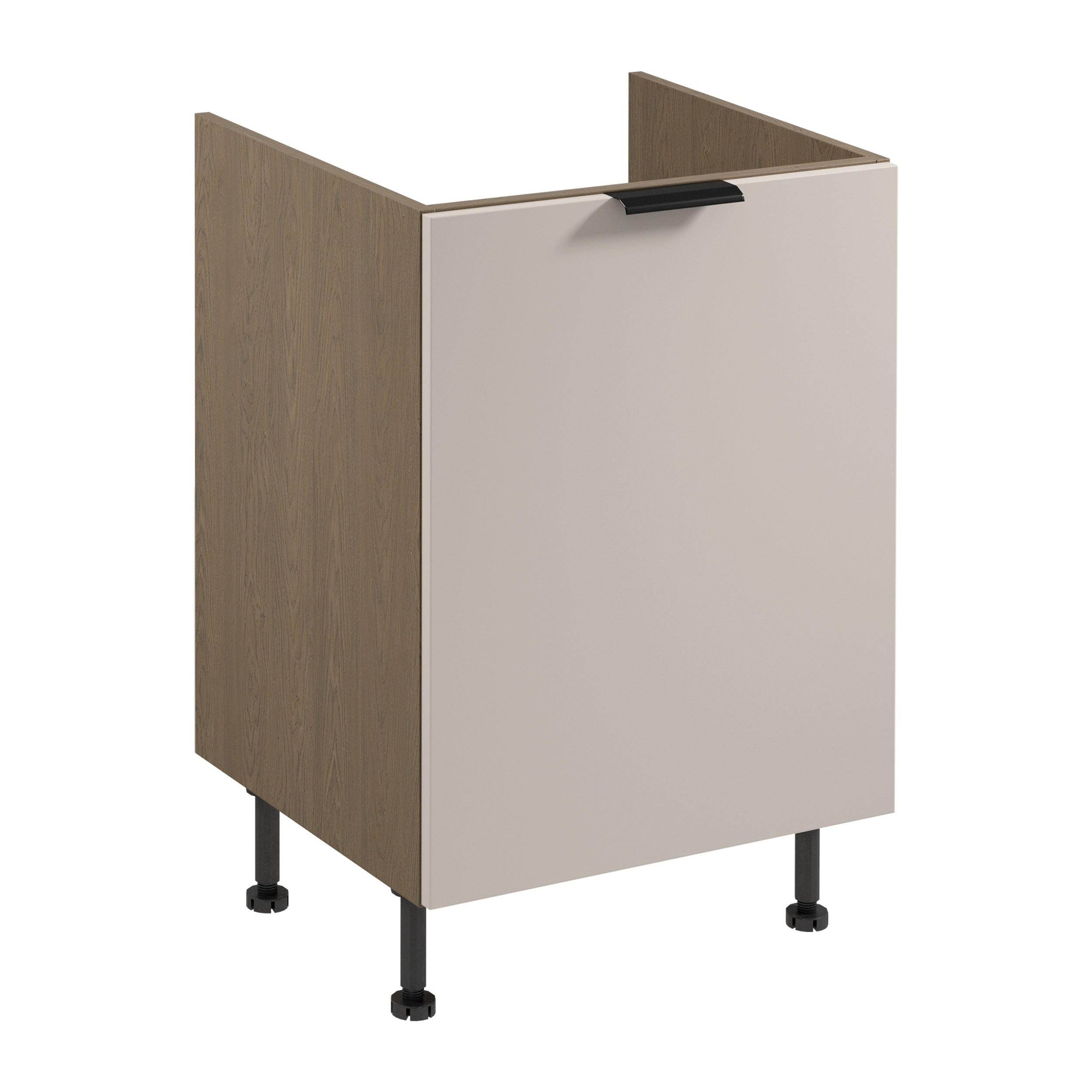 SPÜLENUNTERSCHRANK D60Z P/L – Sorento Beige – Beige / Eiche - Eichefarben/Beige, Holzwerkstoff (60/87/52cm) - ROYAL24_MARKT