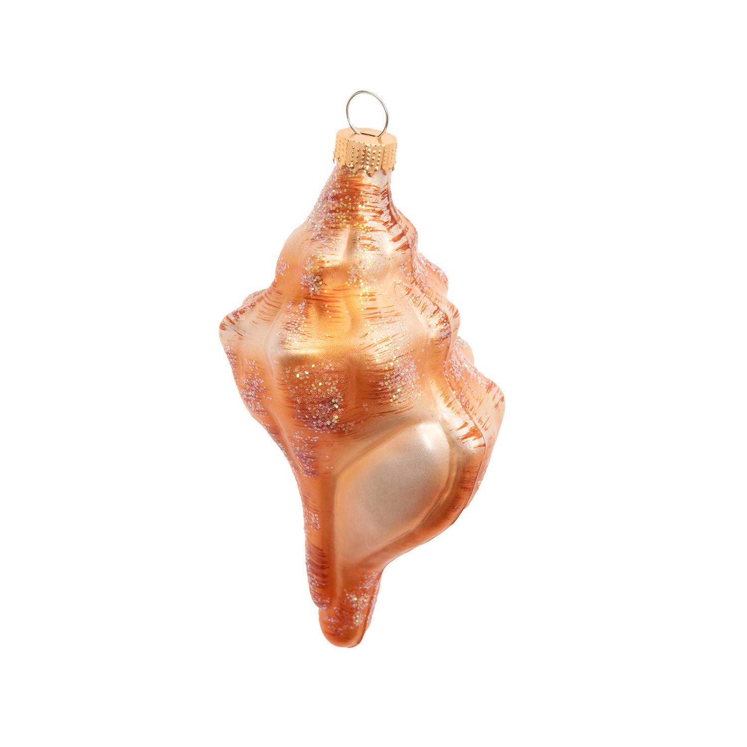 Krebs Glas Lauscha Christbaumschmuck Braun 6x12x6 cm