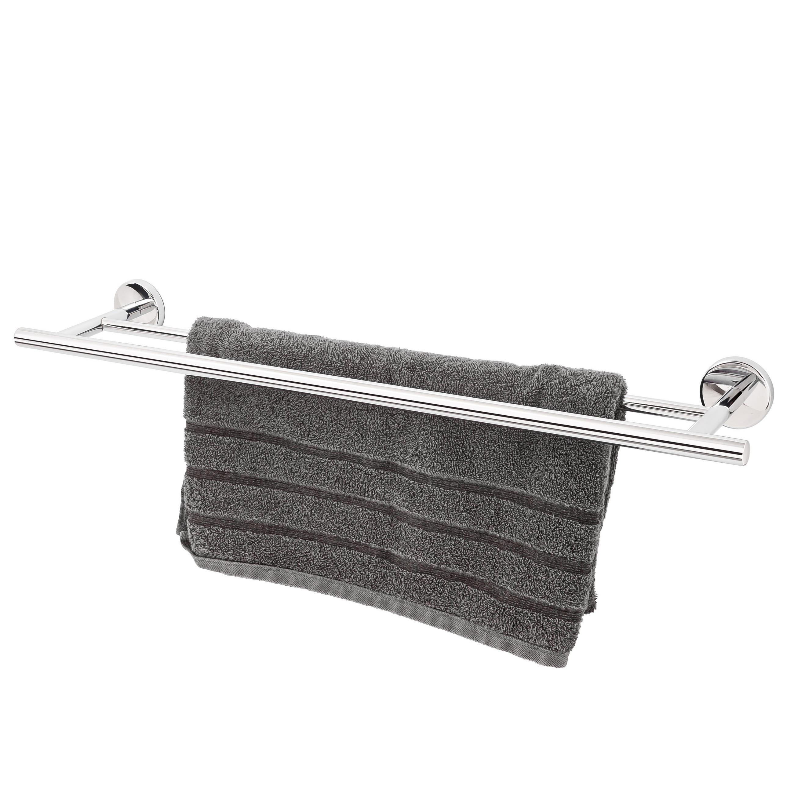 BADETUCHSTANGE LUCENTE, Edelstahl verchromt - Chromfarben, Metall (69/6/13.5cm) - bremermann