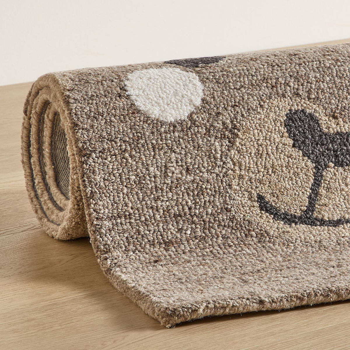 HANDTUFTTEPPICH Natur Kids - Kinderteppich mit Alpaca Design 80 x 150 cm - Sandfarben, Textil (80/150cm) - Natur Pur