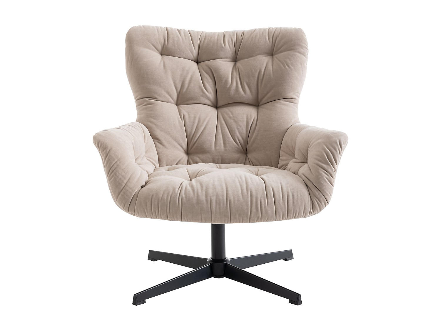 SESSEL mit gerader Rückenlehne - 1 Person - Stoff - Beige - - Beige, Textil (83/87/83cm) - Vente-Unique