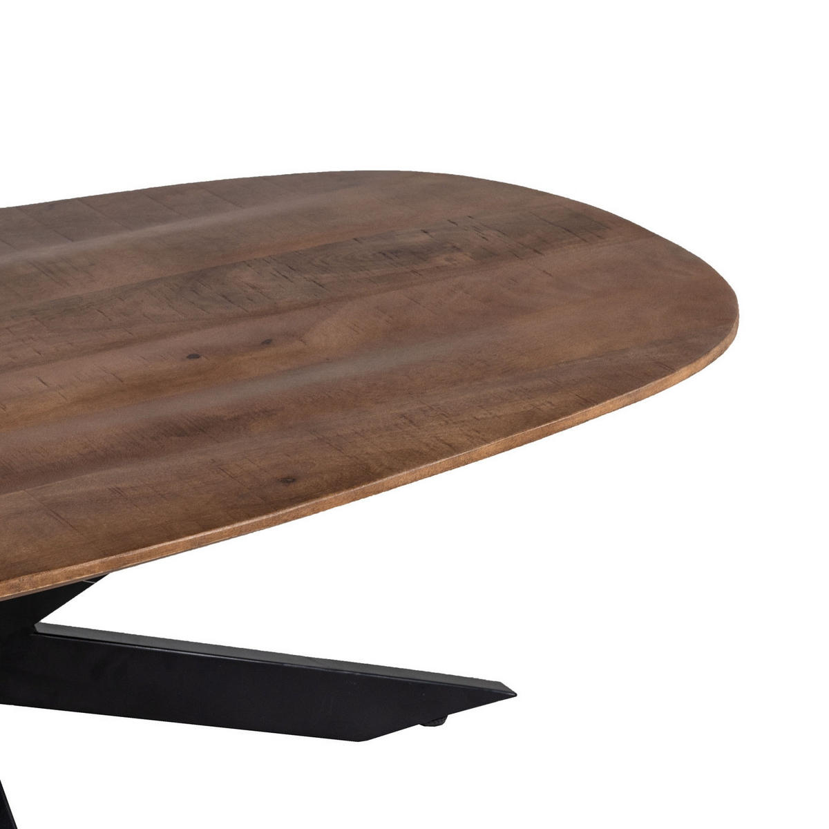 COUCHTISCH oval aus Mangoholz 130cm, braun - Braun, Holz (130/70/40cm) - Giga Meubel