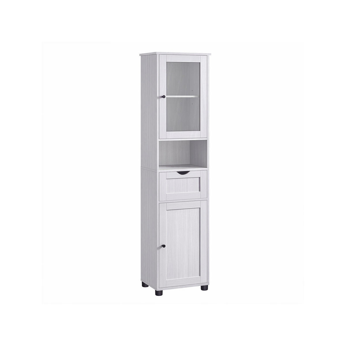 BADEZIMMERSCHRANK HOCHSCHRANK - Weiß, Holzwerkstoff (30/165/40cm) - Hansiro