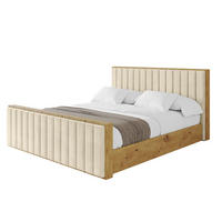 POLSTERBETT mit Bettkasten, Fußteil und Lattenrost, Boxbett mit Matratze H3/H4 - ENZO4-Z 120x200 Beige - Ecru, Holzwerkstoff/Textil (120/200cm) - ALTDECOR