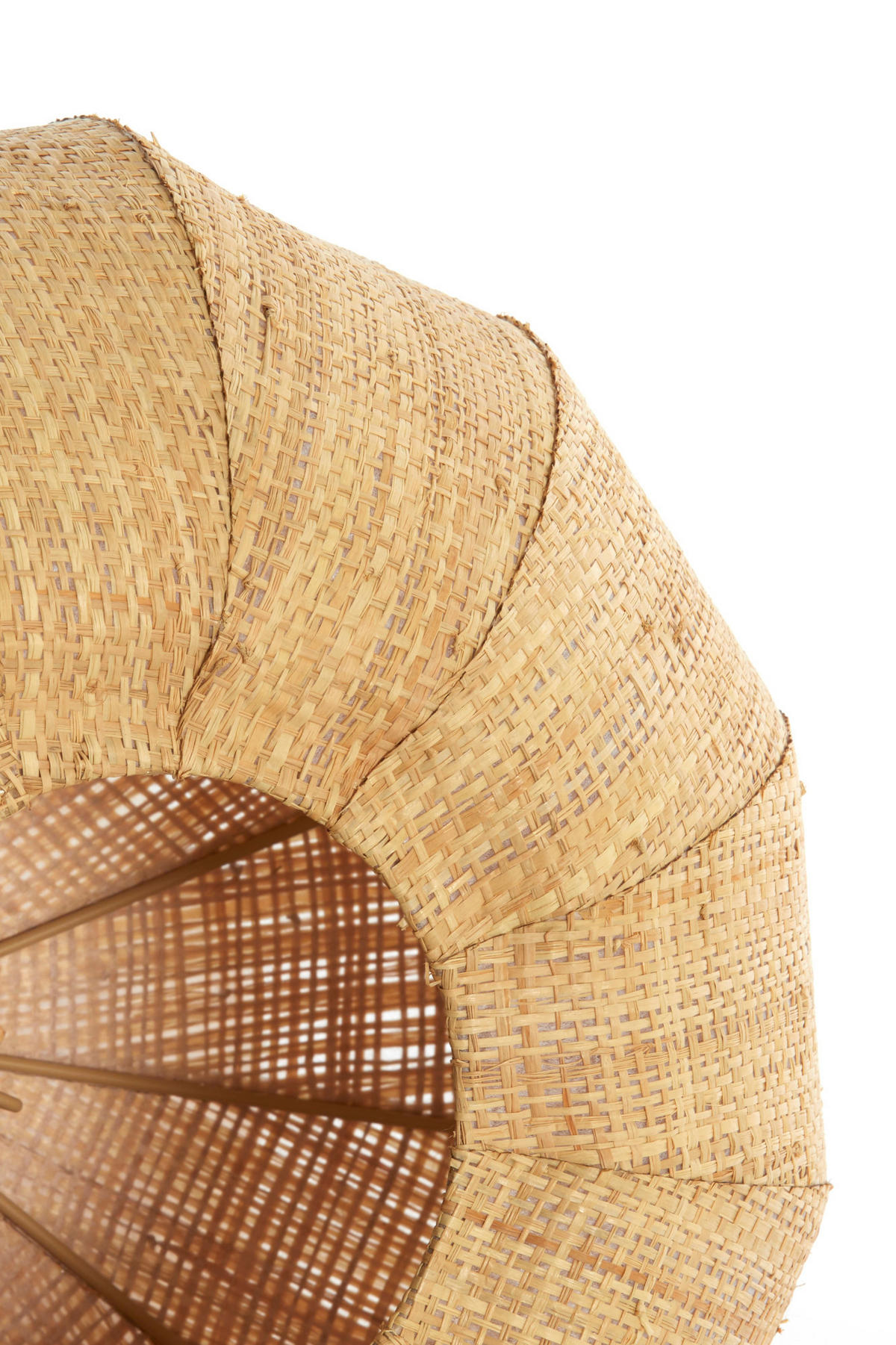 LAMPENSCHIRM Rafika Braun Ø40/19 cm - Braun, Naturmaterialien (40/40/19cm) - Light & Living