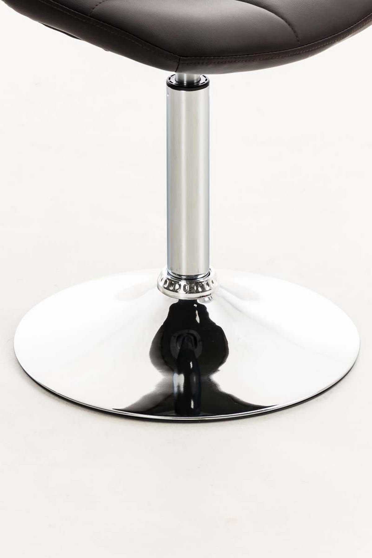 STUHL OSKAR Kunstleder 84x48x52 cm braun Kunstleder Metall in Chromoptik - Braun, Leder/Metall (48/84/52cm) - DELUKE