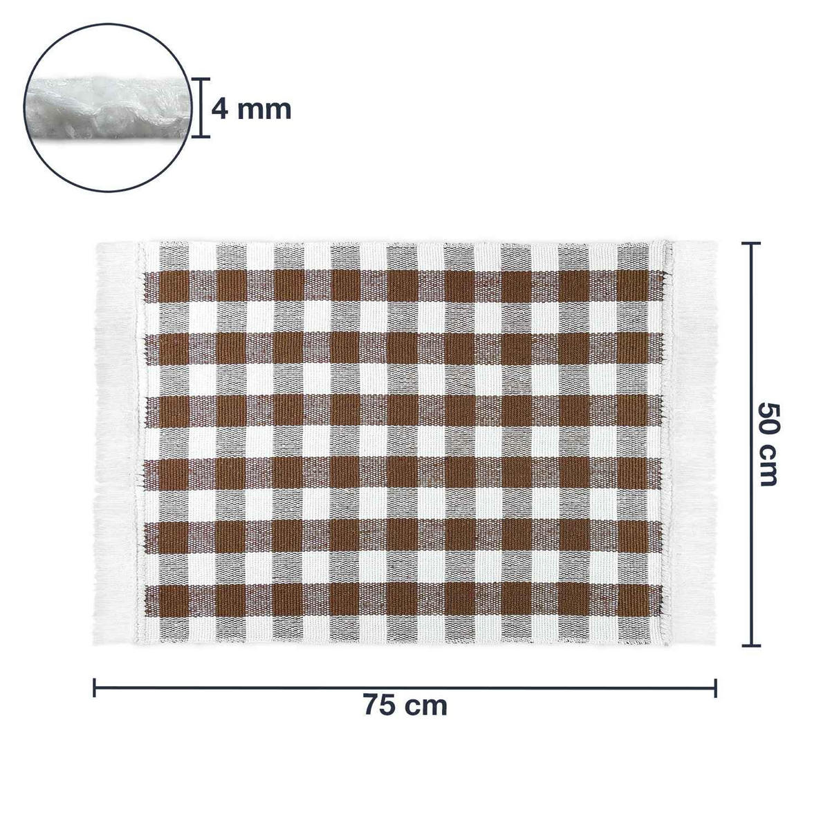 KÜCHENTEPPICH MATRIX - Braun, Textil (50/75cm) - WohnDirect