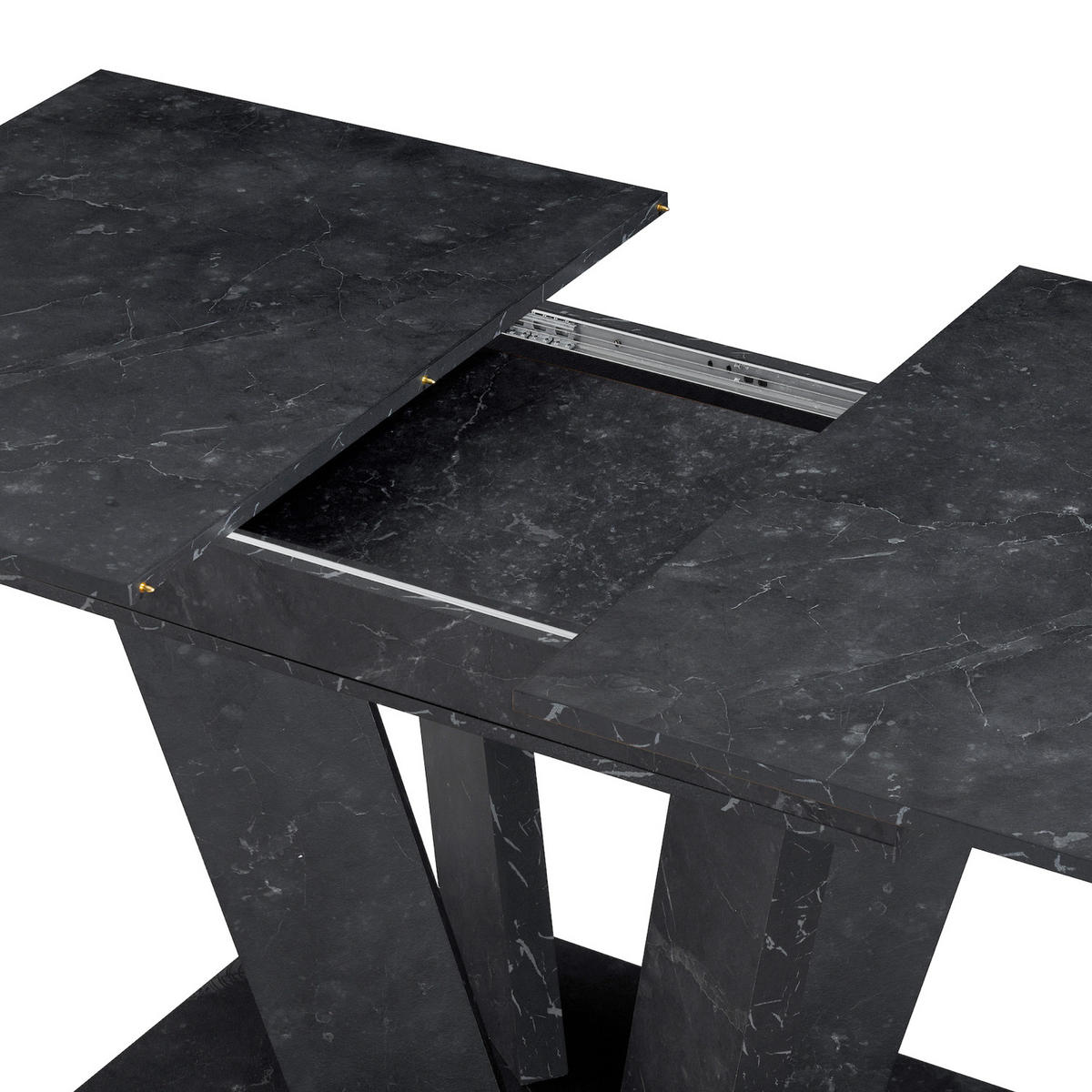 ESSTISCH WILLEM 120-160/80/76 cm - Anthrazit, Holzwerkstoff (80/120/76cm) - B&D Home