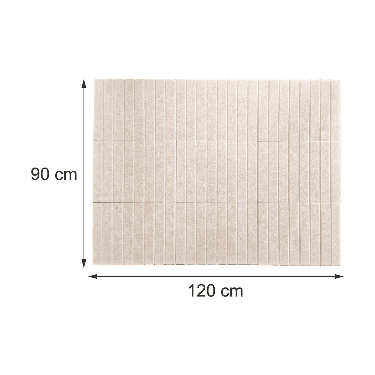 ANSLAGSTAVLA beige självhäftande 9-pack 120x90 cm - Beige, Textil (120/0.9/90cm) - Relaxdays