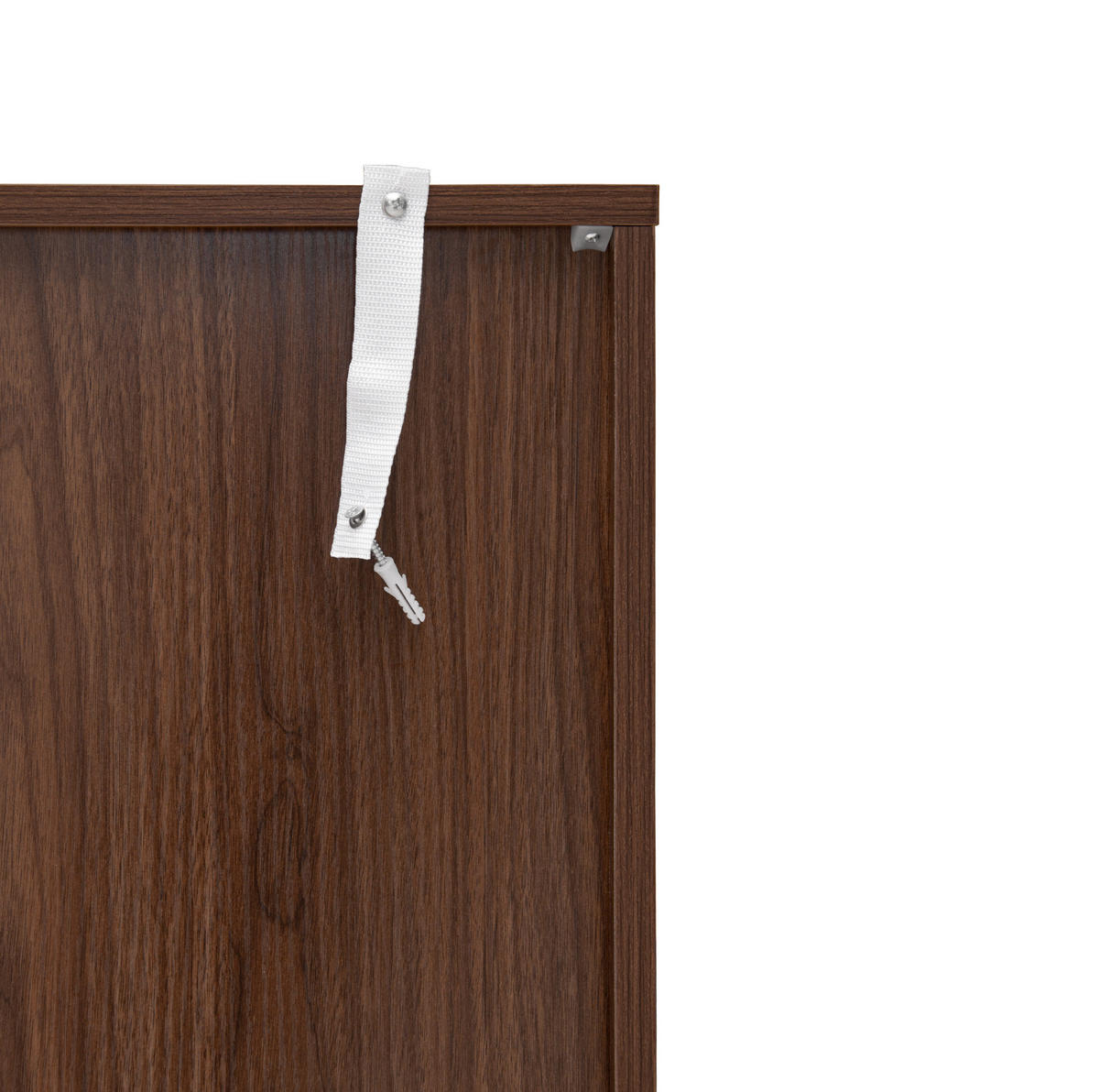 SIDEBOARD mit 4 Türen in Walnuss-Optik – Mid-Century-Design mit 3D-Rillen - Walnussfarben, Holzwerkstoff (150/83/38cm) - BEAOK