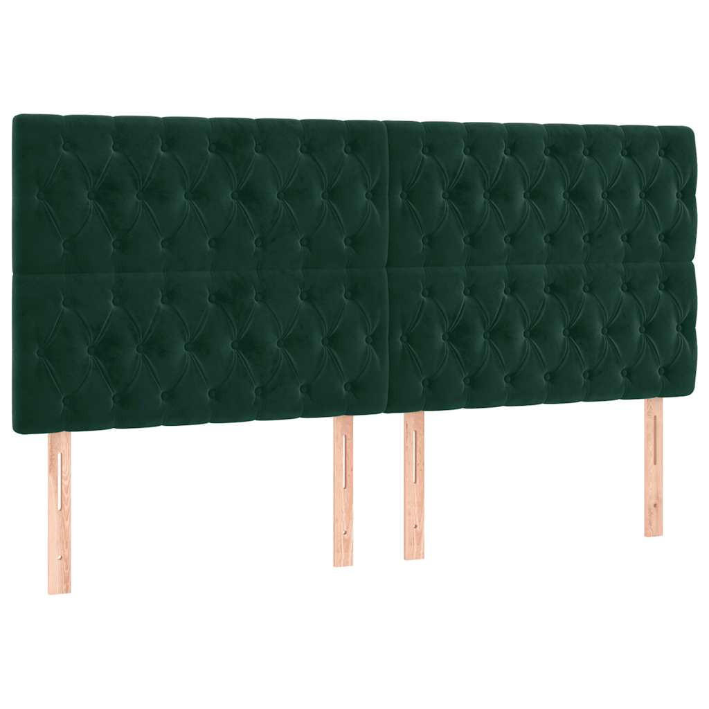 vidaXL Kopfteil Dunkelgrün 7x128x180 cm