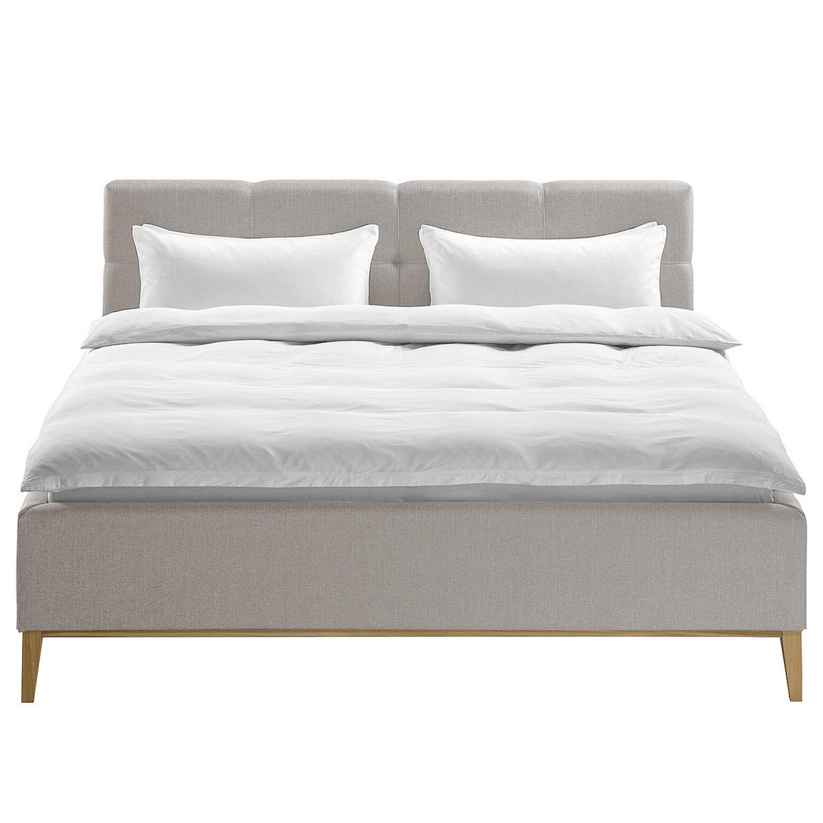 POLSTERBETT - Dunkelgrau, Textil (200/200cm) - home24