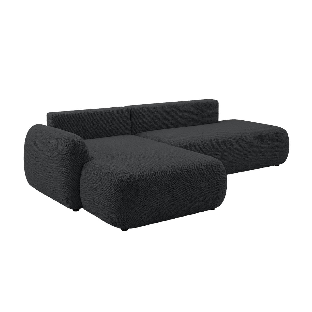 ECKSOFA Munduk I mit Schlaffunktion, Anthrazit - Dunkelgrau, Textil (302/184cm) - Fedve