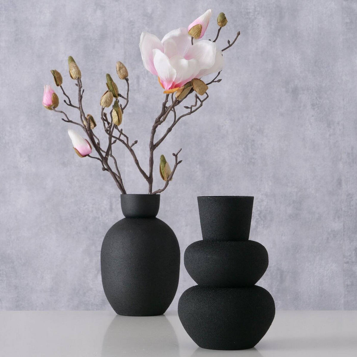 VASE Maynar 17 cm - Schwarz, Metall (17cm) - Boltze Home
