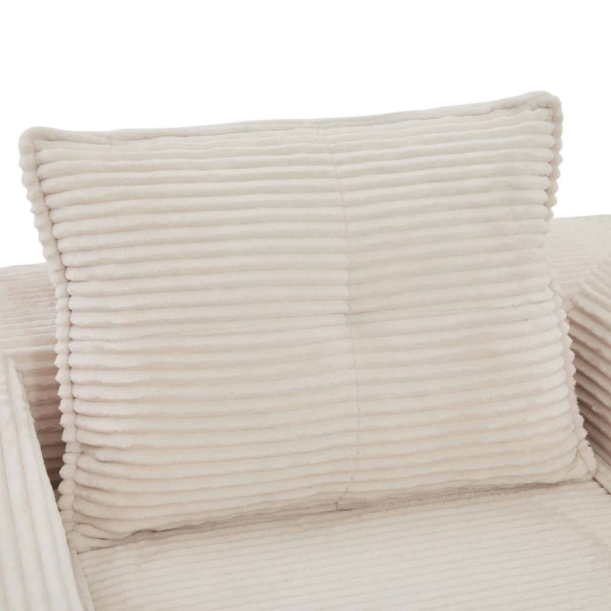 SCHLAFSOFA mit Cordbezug, Federkern, Getränkehalter und Seitentasche in Beige - Beige, Textil (122/80/98cm) - EVRYAE