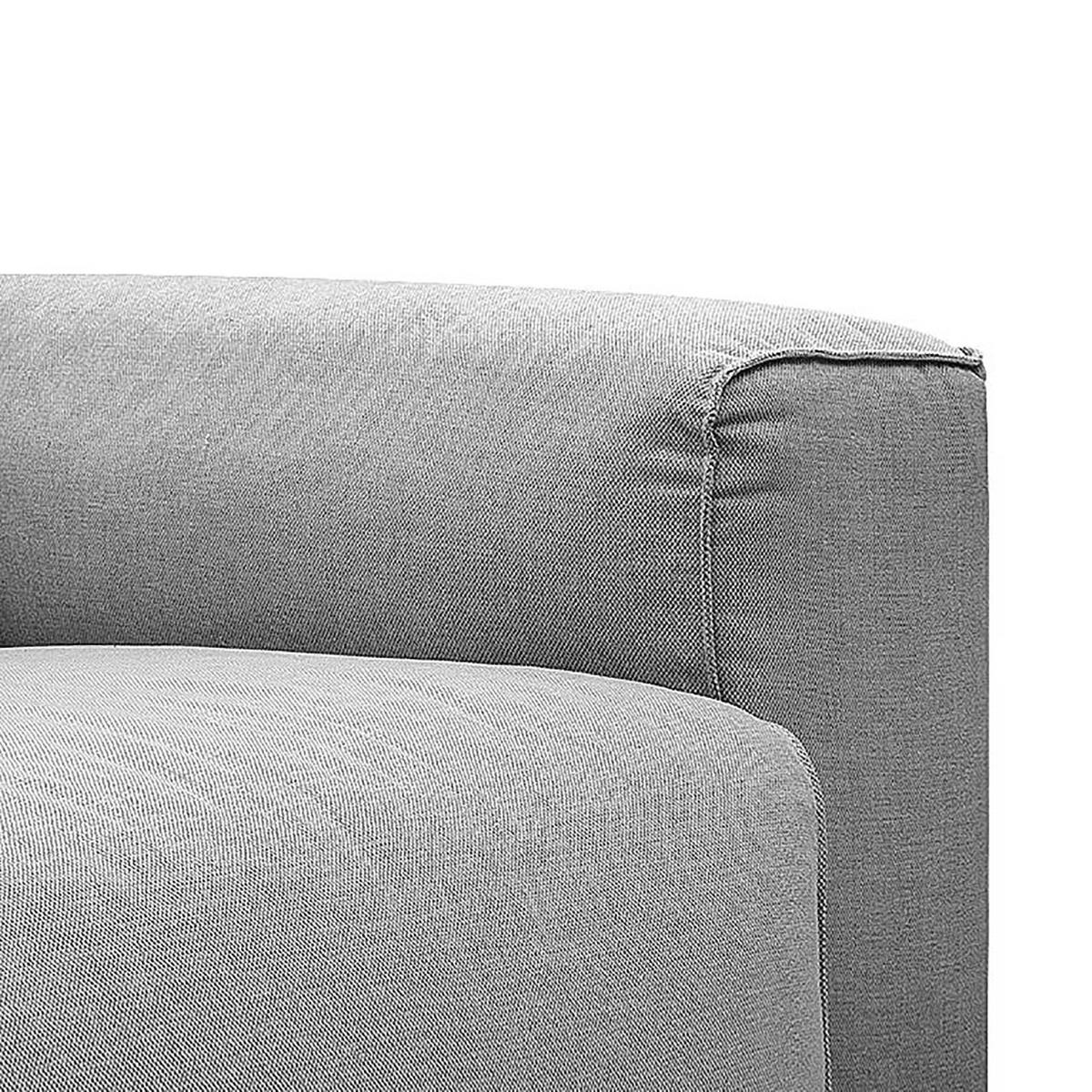 2-SITZER SOFA - Schwarz/Hellblau, Kunststoff/Textil (220/71/102cm) - home24