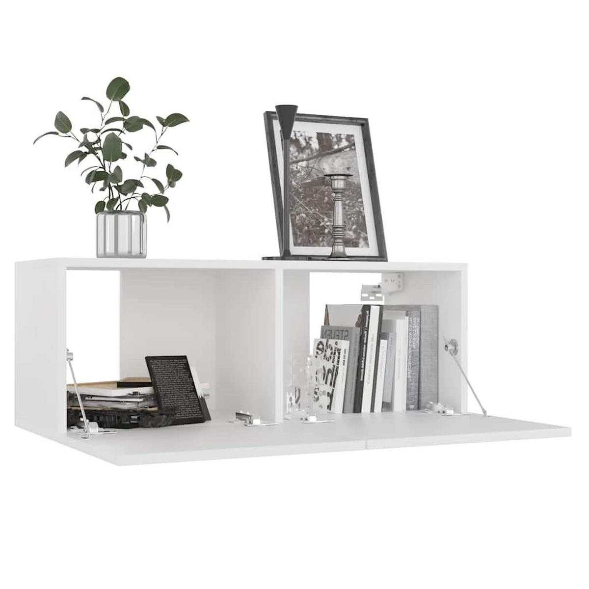 TV-SCHRANK Weiss 80/30/30 Cm Holzwerkstoff - Weiß, Holzwerkstoff (30/80/30cm) - vidaXL