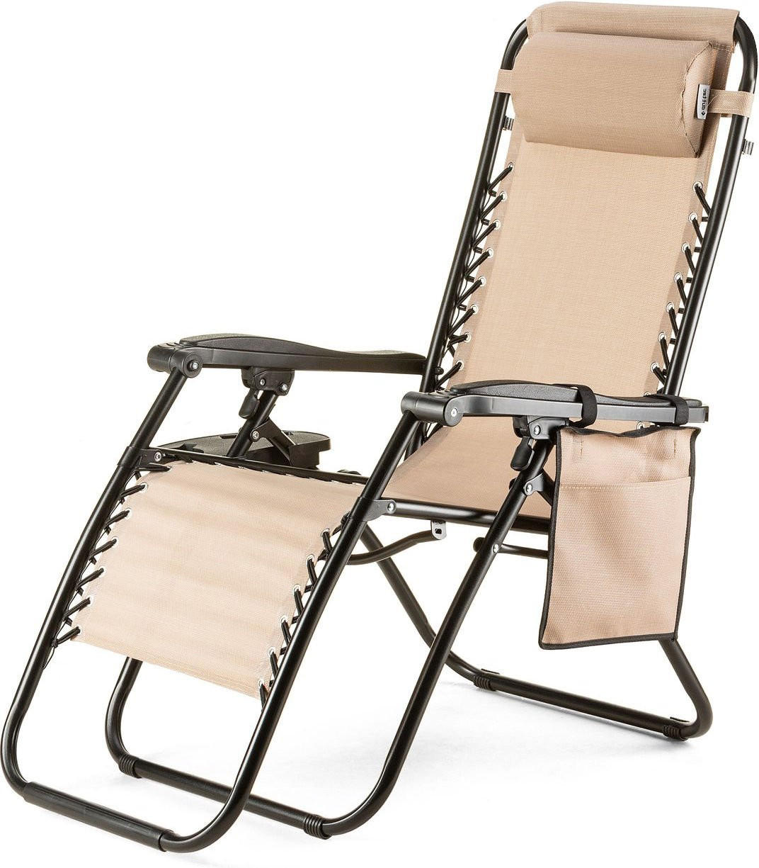 GARTEN-RELAXSESSEL bis 150 kg - Beige, Textil (175/75/43cm) - Outtec