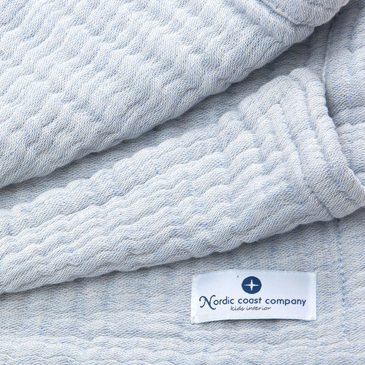 MUSSELINDECKE Blau - Blau, Textil (80/80cm) - nordic coast company